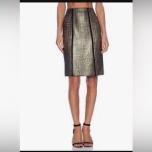ALEXIS Tweed Midi Pencil Skirt